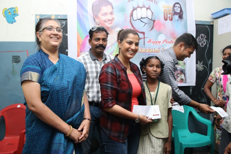 Actress Varalaxmi Sarathkumar on Save Sakthi Volunteers Event