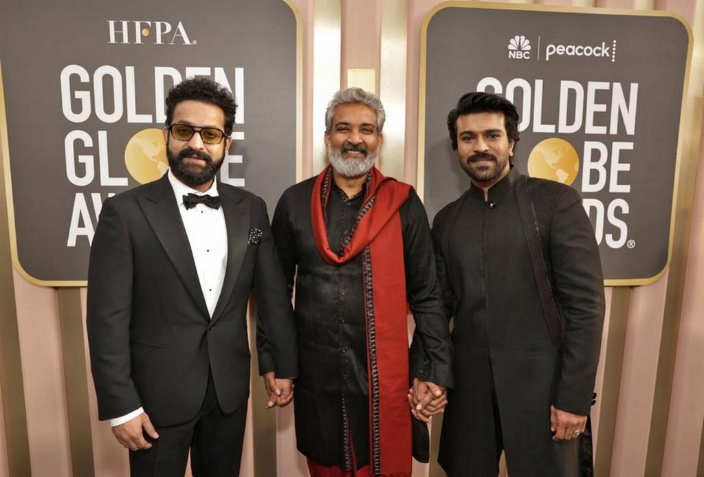 Ramcharan in Golden Globe Awards Rec Carpet Stills