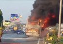Electric Bus Catches Fire in Chennai After Collision on National Highway