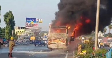 Electric Bus Catches Fire in Chennai After Collision on National Highway