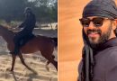 Karthi Enjoys Desert Horseback Ride in Dubai