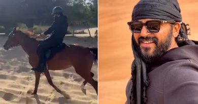 Karthi Enjoys Desert Horseback Ride in Dubai