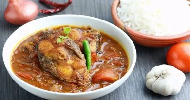Oriya Fried Fish in Mustard Garlic Tomato Sauce