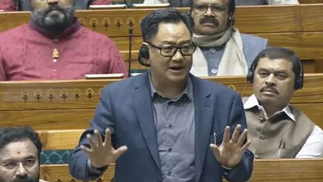 Rijiju Alleges Congress MPs Abused Speaker