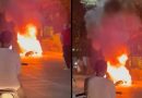 Car Drags Bike, Sparks Fire in Bengaluru