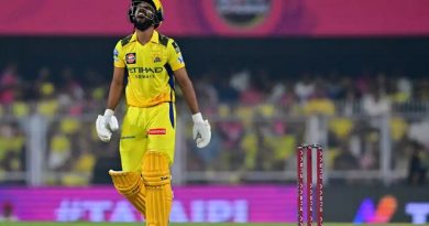 Ruturaj Gaikwad falls for six vs RR in Guwahati