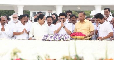 73 வது பிறந்தநாள் கொண்டாடும் முதலமைச்சர் மு.க.ஸ்டாலின் – அண்ணா, கருணாநிதி நினைவிடங்களில் மரியாதை