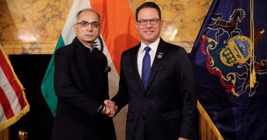 Indian Envoy Meets Pennsylvania Governor