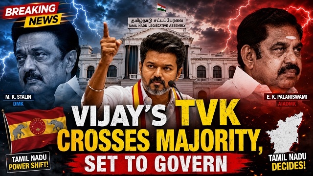 Vijay’s TVK Crosses Majority, Set to Govern