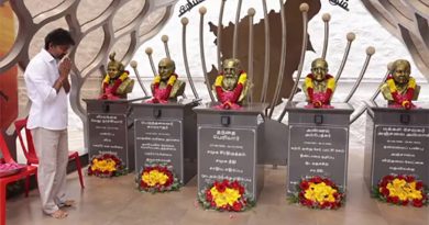 த.வெ.க தலைவர் விஜய் கொள்கைத் தலைவர்களுக்கு மலர் தூவி மரியாதை செலுத்தினார்!