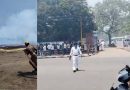 Sulphur Reacts to Heat at Chennai Port