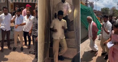 கோயிலுக்குள் காலணி அணிந்து சென்றது தொடர்பாக அமைச்சர் ரமேஷ் விளக்கம்
