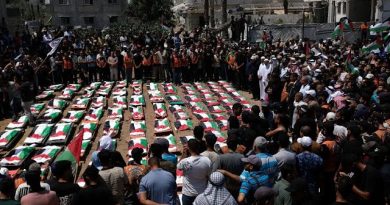 Palestinians Hold Mass Funeral for Recovered Bodies from 2023 Gaza Strike