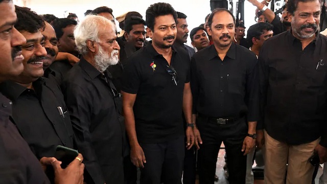 DMK Legislators in Black Shirts Protest Before Budget