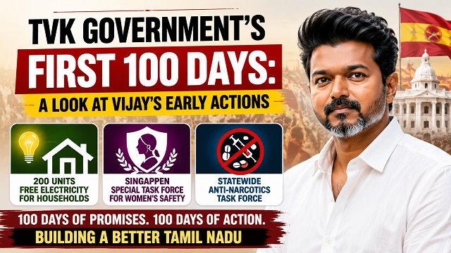 TVK Government’s First 100 Days: A Look at Vijay’s Early Actions