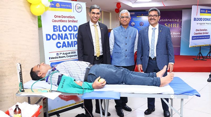 இந்தியன் வங்கியின் 120வது நிறுவன தின இருவாரக் கொண்டாட்டத்தின் ஒரு பகுதியாக நாடு முழுவதும் இரத்ததான முகாம்கள் நடத்தப்பட்டன
