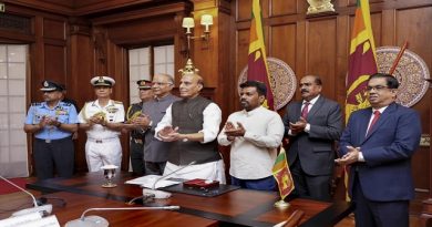 Indian Defence Minister Meets Sri Lankan President