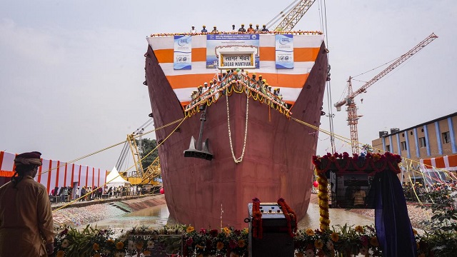 Kolkata-based GRSE Launches Indigenous Ocean Research Vessel ‘Sagar Manthan’