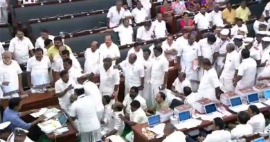 சட்டசபையில் அமளி – திமுக எம்.எல்.ஏக்கள் வெளியேற்றம்