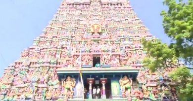 மதுரை மீனாட்சி சுந்தரேஸ்வரர் திருக்கோவில் மகா மும்பாபிஷேகம் – கோபுரங்களுக்கு 5 டன் எடை கொண்ட பிரம்மாண்ட பூமாலைகள் அணிவிப்பு