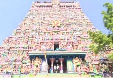 மதுரை மீனாட்சி சுந்தரேஸ்வரர் திருக்கோவில் மகா மும்பாபிஷேகம் – கோபுரங்களுக்கு 5 டன் எடை கொண்ட பிரம்மாண்ட பூமாலைகள் அணிவிப்பு