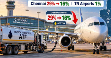உள்நாட்டு விமானச் சேவைகளுக்கான விமான எரிபொருல் மீதான மதிப்புக்கூட்டி வரியை 16 சதவீதமாகத் குறைத்த தமிழக அரசு
