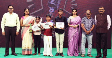 Two students won a state-level speech competition organized by Shriram Ilakkiya Kazhagam!